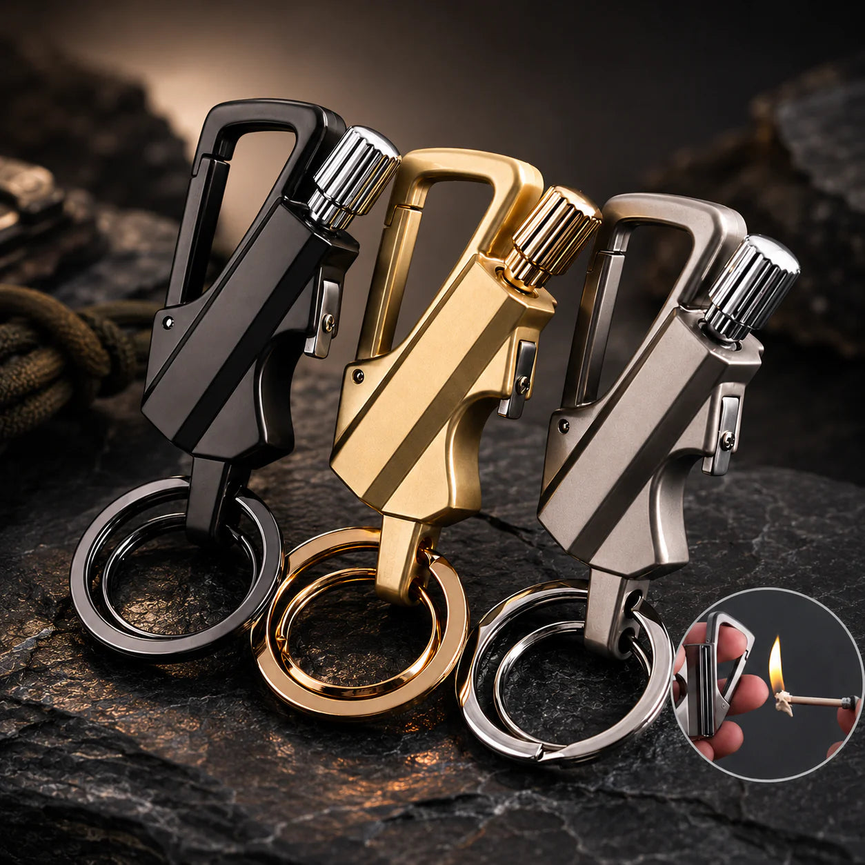 🔥🧲 Pocket Infinity Match Lighter – EDC Multitool Keychain Opener Main image