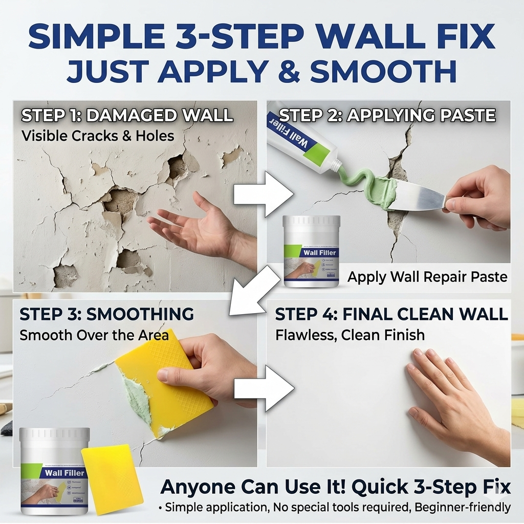 🛡Waterproof & Mildew-Resistant Wall Repair Paste🌿🔥Buy 1 Get 1 free🔥 Secondary image