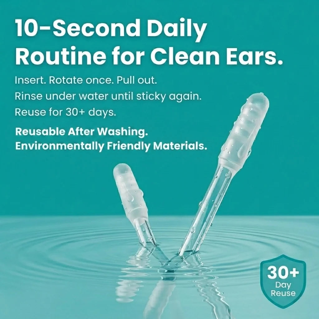 🔥 49% OFF – Sticky Ear Cleaning Sticks | Gentle, Visible Ear Care for Easy Cleaning 💦