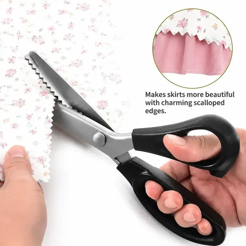 Stainless Steel Zig Zag Scissors with Serrated Teeth - Perfect for DIY Crafts✂️