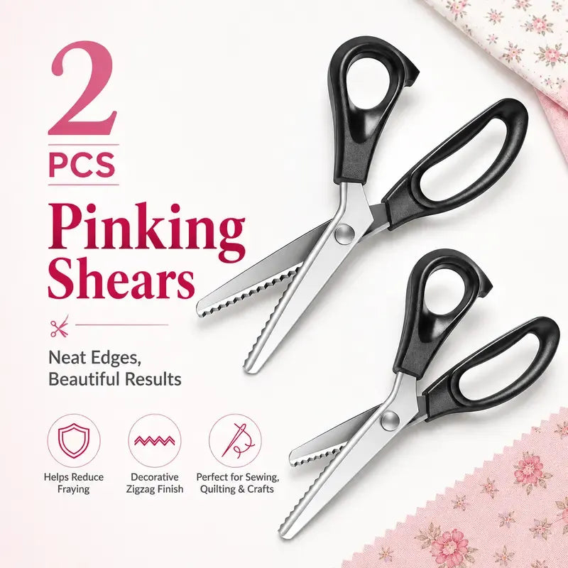 Stainless Steel Zig Zag Scissors with Serrated Teeth - Perfect for DIY Crafts✂️
