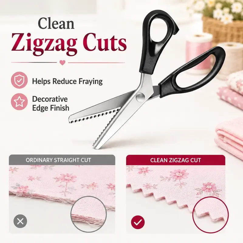 Stainless Steel Zig Zag Scissors with Serrated Teeth - Perfect for DIY Crafts✂️ Secondary image