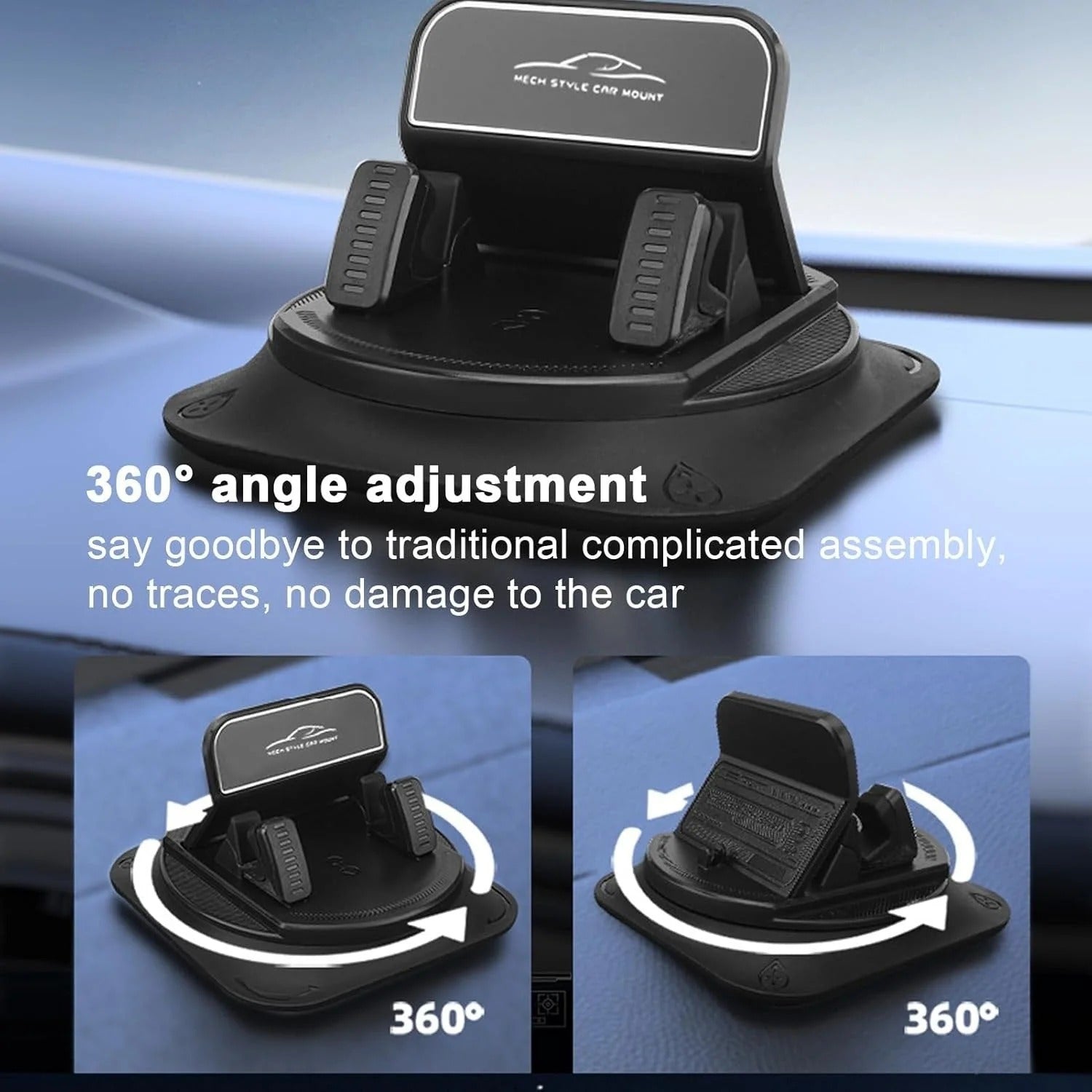 ⏳Limited-time 50% off & Super Fast Delivery⚡Dashboard Phone Holder - Adjustable Holder, Silicone Holder | Adhesive Car Organizer for Horizontal & Vertical Placement 🚗📱 Main image