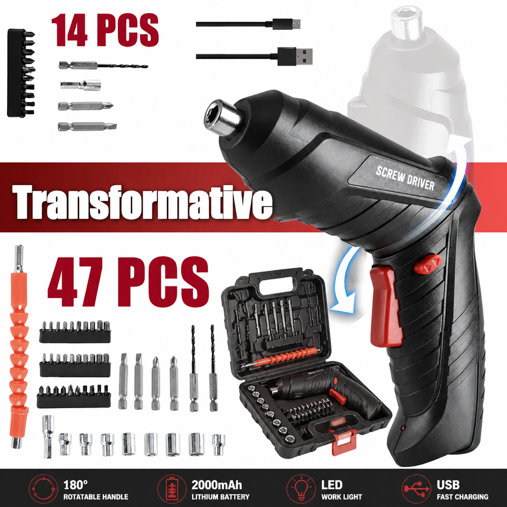 PrecisionPro 47-Piece Drive Kit — Multi-Bit Cordless Tool Set | 🔥 Flash Deal: 40% OFF Today Main image