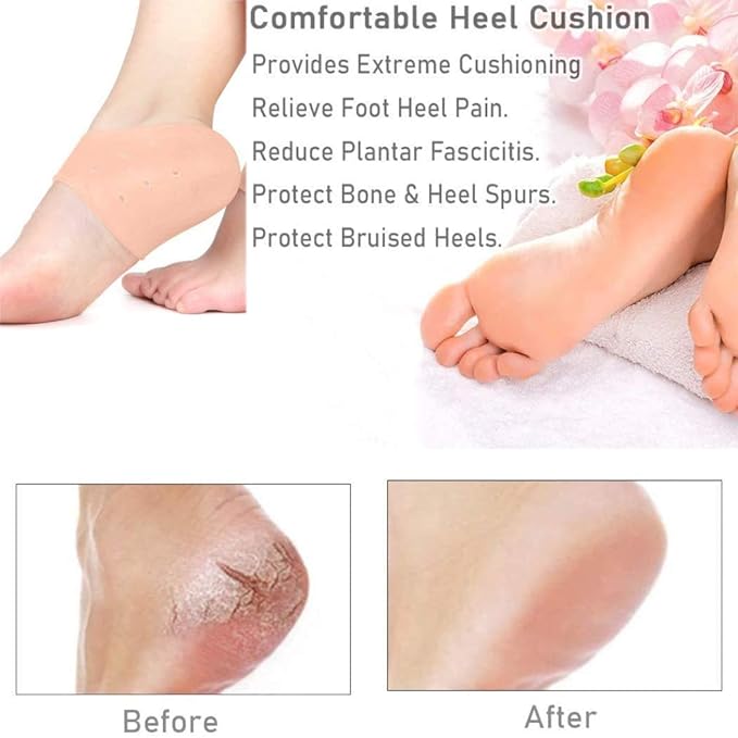 Heel Pain Relief Silicone Gel Heel Protector Socks - CL-MA-1677