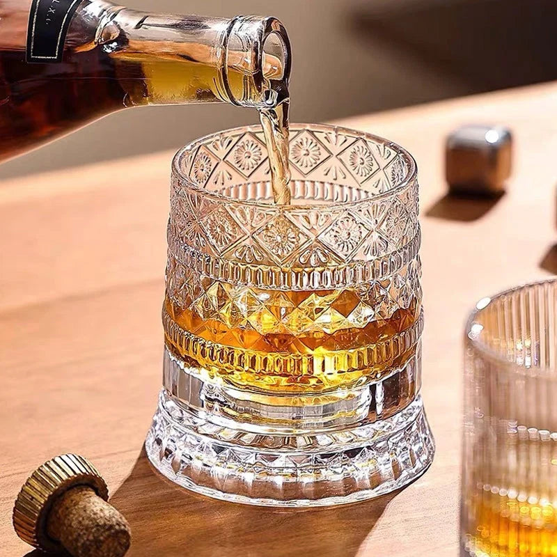✨🔥360° Rotating Whiskey Glass Tumbler ! Set of 2
