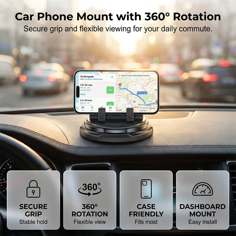 ⏳Limited-time 50% off & Super Fast Delivery⚡Dashboard Phone Holder - Adjustable Holder, Silicone Holder | Adhesive Car Organizer for Horizontal & Vertical Placement 🚗📱 Main image